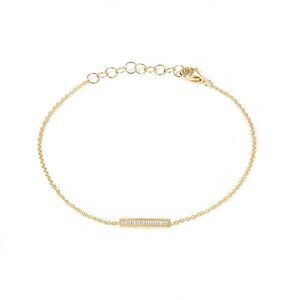 Tiny Dots Bar 14K (or 18k upon request) Gold Diamond Bracelet